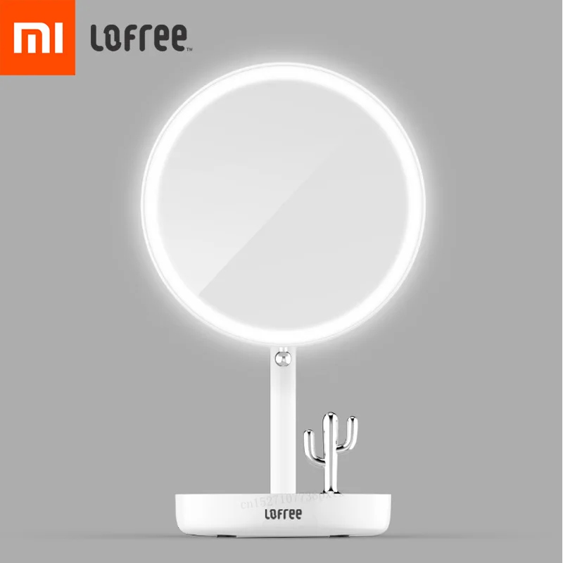 

Xiaomi Mijia Lofree LED Makeup Mirror Control LED Natural Make Up Light Fill Adjustable Angle Brightness Lights Storage Box