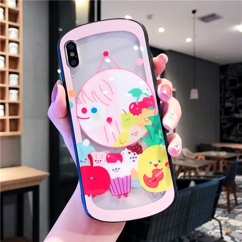 Новое поступление специальный мультяшный чехол для iPhone X XS MAX XR 8 8 Plus 7 7 Plus 6 6S 6S Plus защитный ковер для бампера Ins Fashion - Цвет: 02