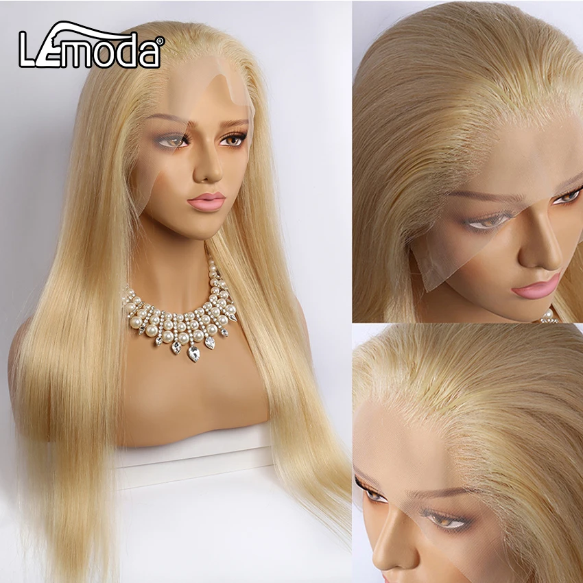 32 34Inch 613 HD Lace Frontal Wig 13x6 13x4 Brazilian Straight Blonde Lace Front Human Hair Wigs Pre Plucked Remy 613 Wig
