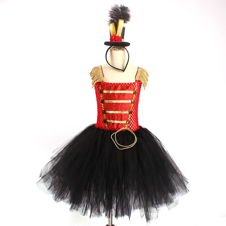 Nutcracker inspired Tutu Dress in Red Black & Gold Girls Nutcracker Halloween Birthday Party Fancy Costume Ringmaster Dresses (12)