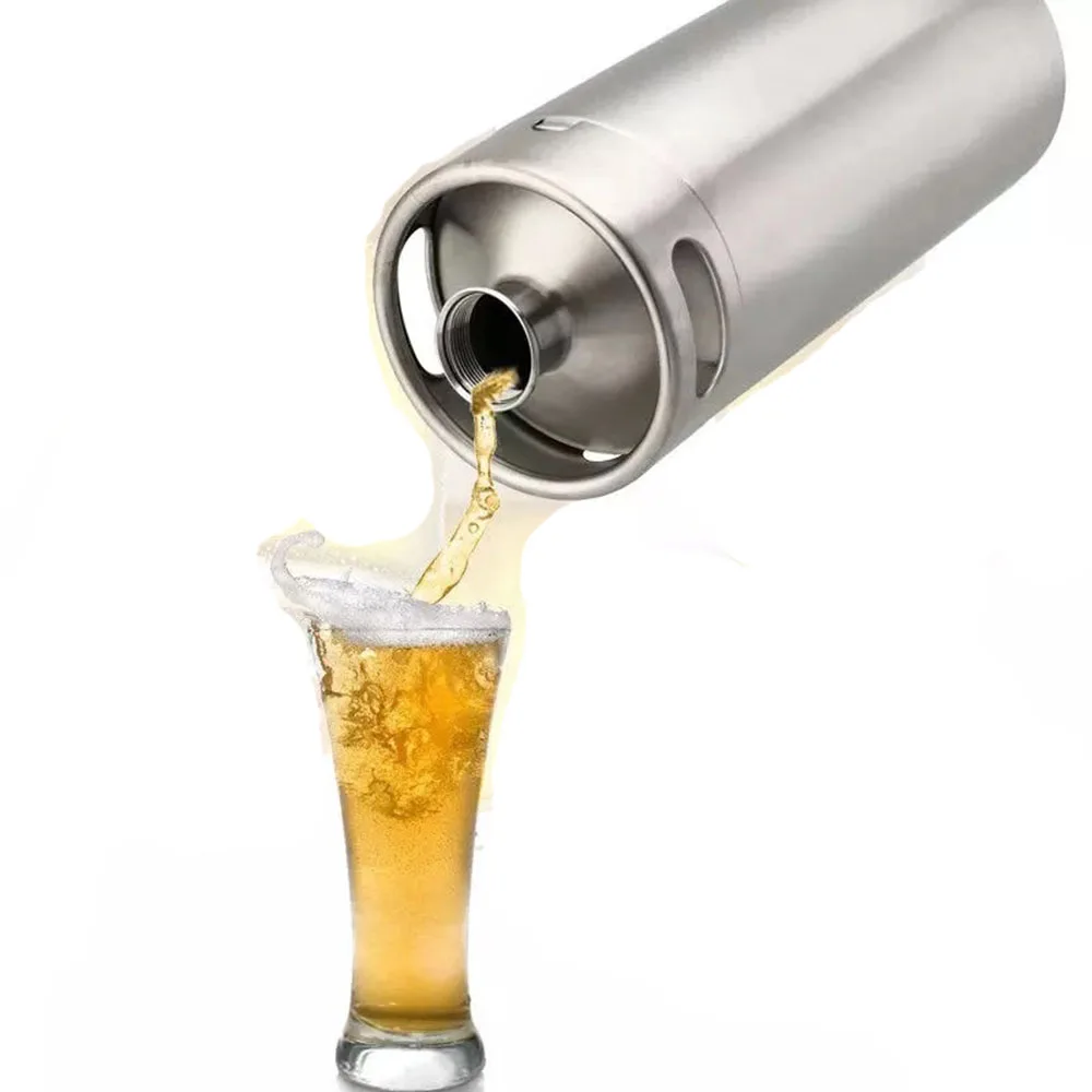 

304 Stainless Steel 5L/3.6L/2L Mini Keg Beer Growler Portable Beer Bottle Home Bar Accessories Tool