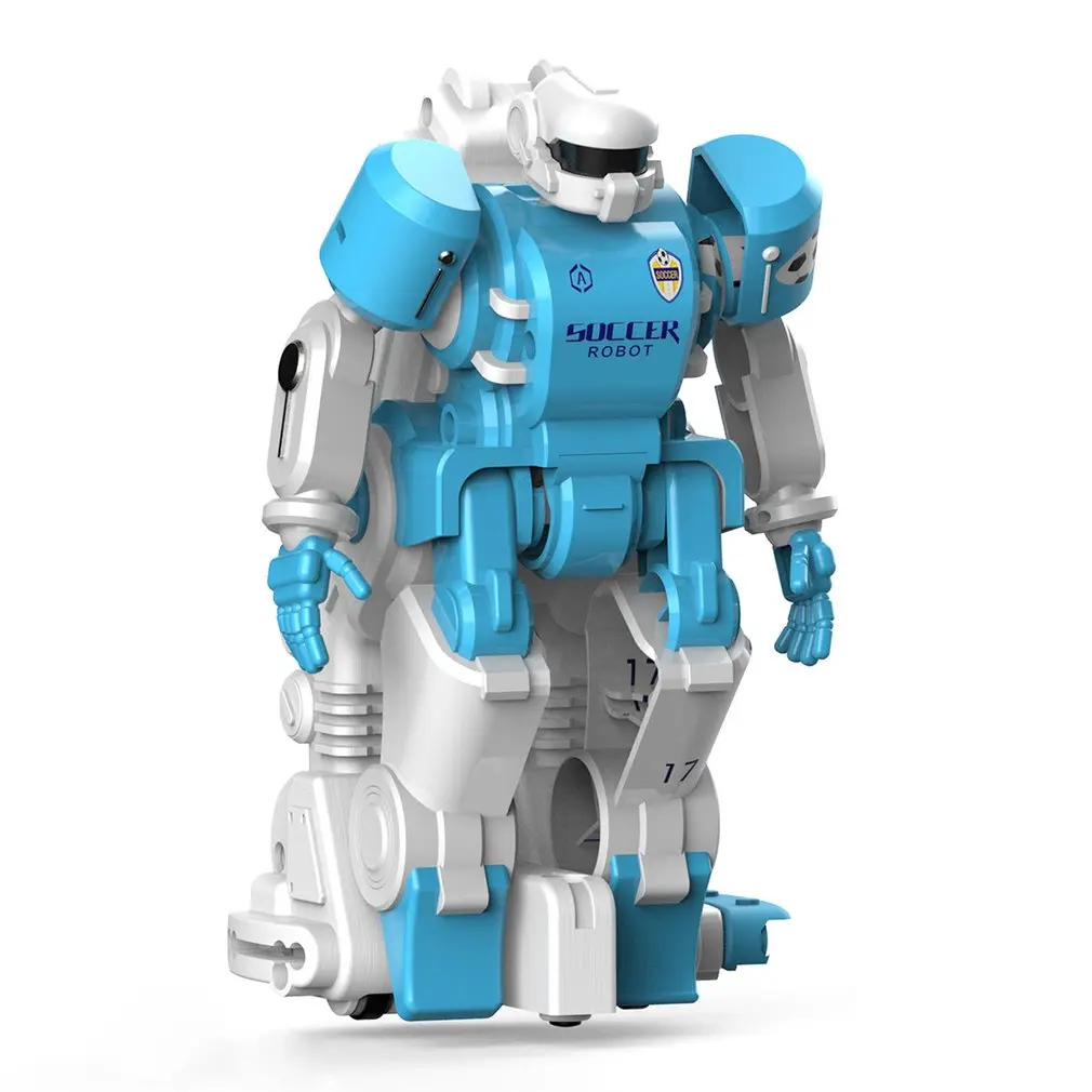 Робот-футболист Смарт RC роботы мультфильм дистанционное управление игрушки Электрический футбольный Робот Игрушки для помещений для детей рождественские подарки - Цвет: Blue