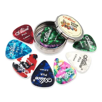 

12/20/24pcs Acoustic Electric Guitar Picks Plectrums And Round Metal Picks Box Pick For Strings Instrument Accessories