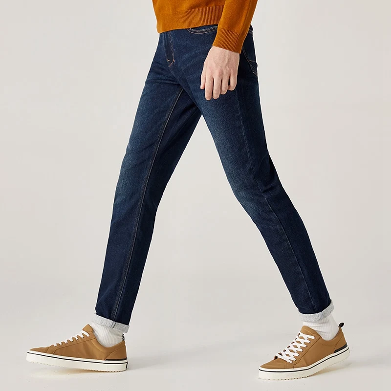Primary colors Мужские джинсы SEMIR, новинка, зимние брюки, Стрейчевые штаны для мальчиков, модные брендовые мужские джинсы из хлопка - Цвет: Primary colors