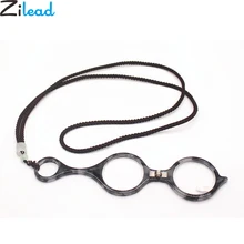 Zilead Ретро складной кулон портативные очки для чтения круглое ожерелье для дальнозоркости очки для женщин