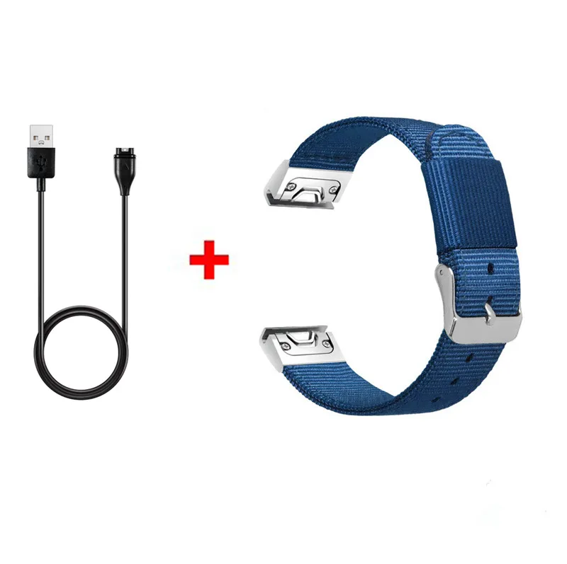Color18 3в1 USB кабель зарядное устройство для Garmin Fenix 5X5 5S Plus 3 3 HR Forerunner 935 ремешок быстросъемный наручный ремешок для часов Garmin Fenix - Цвет: Color18