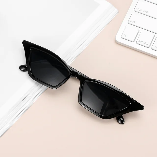 Candy Color Vintage Wide Frame Women Sunglass Small Rectangle Sunglasses Summer Female UV400 Lens Trendy Eyewear Wholesale Black