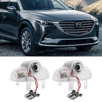 

4 Pcs Car Door Welcome Light For Mazda 6 8 RX8 CX-9 Atenza Ruiyi CX9 Logo Shadow Projector Lamp Auto Decor LED Ghost Luces New