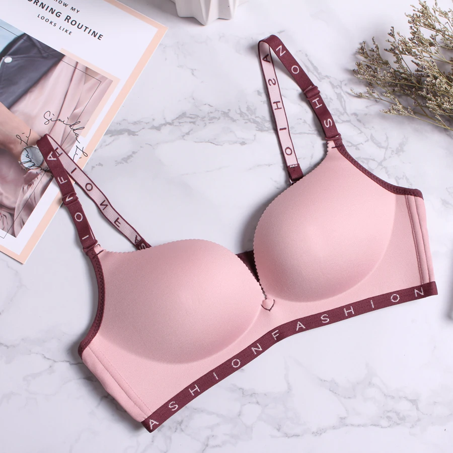 New Fashion Bra Wire Free Push Up Bra Letter Underwear Women Breathable  Soft Sexy Lingerie Women Bras Underwear - AliExpress