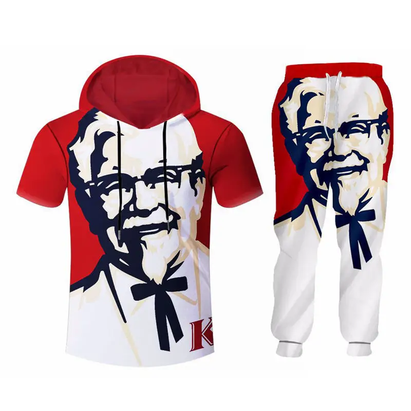 S-6XL MenWomen 2 Pcs Sportsuit Sets Fashion Long Sleeve 3d Kfc Old man Print Hoodies+Pants Set Unisex Zipper Tracksuit Custom (13)