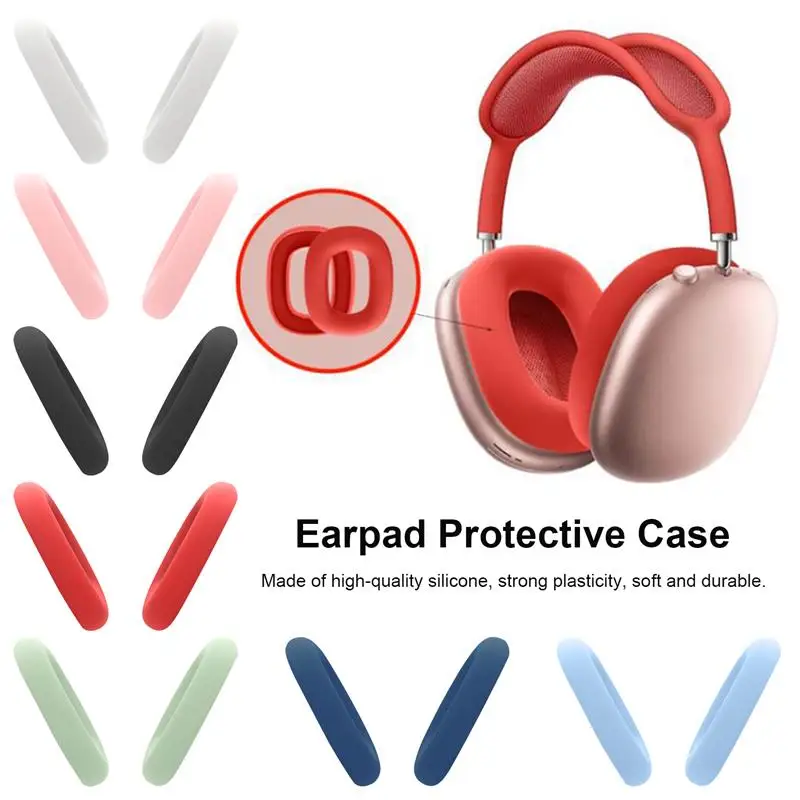 1 Pair Replacement Silicone Ear Pads Cushion Cover For AirPods Max