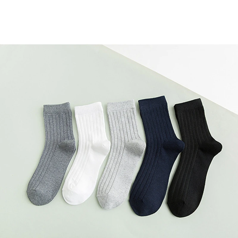

2020 Brand New Men's Cotton Socks Black Classic Business Casual Breathable Winter Summer Male Quality Socks Hot Sale Size38-45