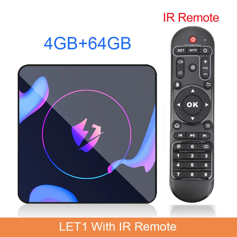 4G 64G LEMADO LET 1 Android tv Box RK3318 Четырехъядерный 4G 64G HDMI 2,0 USB 3,0 Поддержка 2,4G& 5G Wifi 4K Netflix YouTube tv Box Android 9,0 - Цвет: 4G 64G