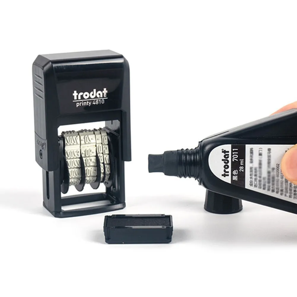 Timbro Regolabile A 4 Cifre Con Simboli - Timbro In Gomma Con Rotella - Per Ufficio, Etichette E Data - Foto 9