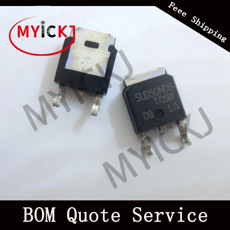 10 шт. SUD50N06-09L-E3 до-252 n-канал 60 в(D-S), 175 °C MOSFET, логический уровень микросхема