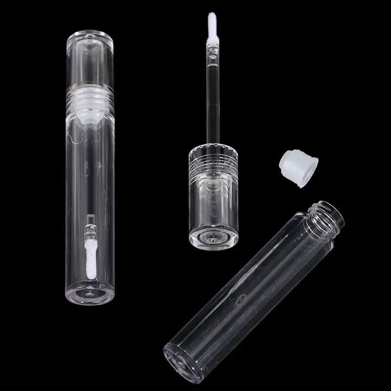 5ML 빈 투명 립글로스 컨테이너 튜브 라운드 지우기 화장품 립글로스 튜브 포장 립 광택 튜브 지팡이