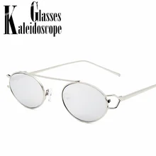 Винтажные Овальные Солнцезащитные очки, мужские классические очки для вождения, металлическая оправа, маленькие солнцезащитные очки, женские модные очки в стиле хип-хоп, UV400