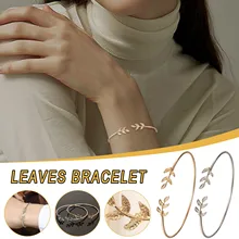 

Fashion Leaf Bracelet Open Leaf Adjustable Luxury Design Charm Jewelry Bracelet Streetwear Women's Hand Bracelet