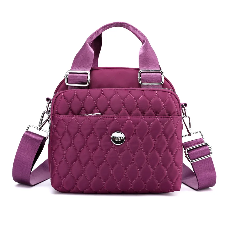Школьный рюкзак для девочек-подростков Mochila Feminina, женские рюкзаки, нейлоновые водонепроницаемые повседневные сумки на плечо, женский рюкзак - Цвет: Purple