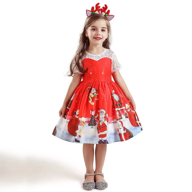 Рождественское платье принцессы для девочек; vestido; Детские платья; Одежда для девочек; robe noel menina disfrace; платья для малышей; festa kinder kleider