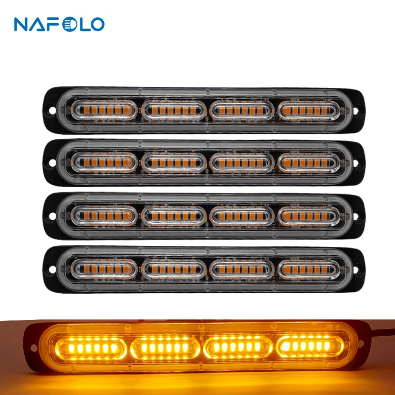 4PCS 24 LED Strobe Light Car Motorcycle Flash Flashing Side Marker Lamp Trailers Truck Emergency Warning Police light | Автомобили и