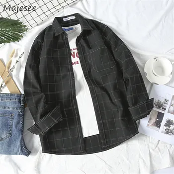 

Shirt Men Long Sleeve Autumn New Korean Clothes Mens Shirts Casual Harajuku Tops Hot Sale Males Single Breasted Comfortable