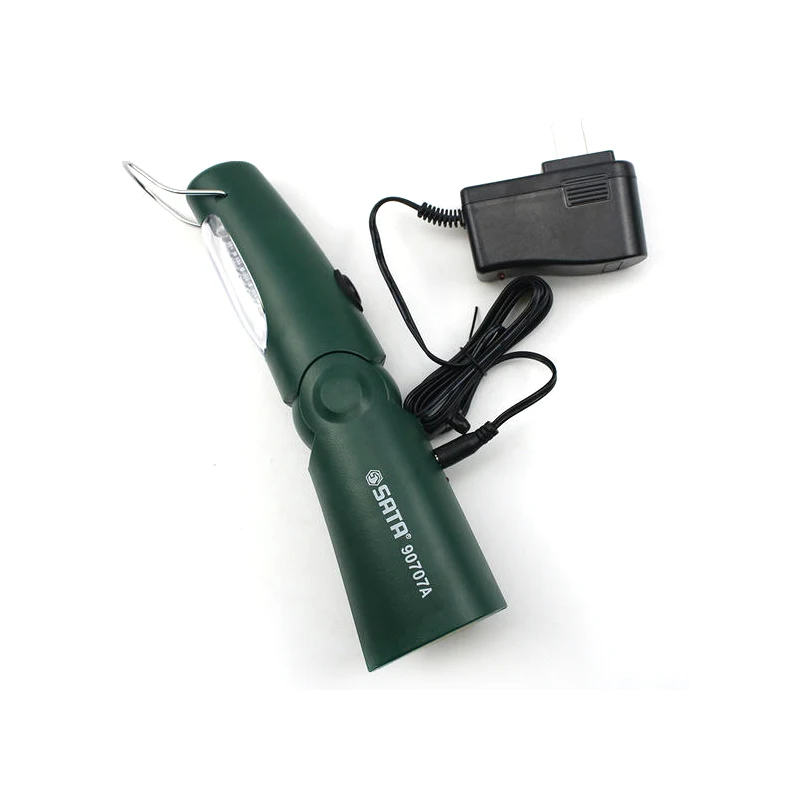 SATA 90707A для Инспекц. Фонарь LED переноска(АКБ 220V) 26-LED Folding Flashlight(210мм.)Инспекционный фонарь переносной