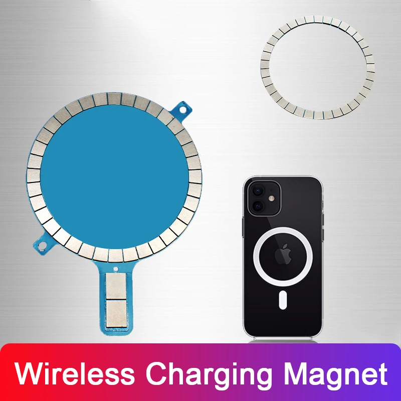 

Wireless Charging Magnet for iPhone 12 Pro Max 12 Mini 11 Xs Xr 8 Mobile Phone Case Strong Magnetic Leather Cover for Magsafe