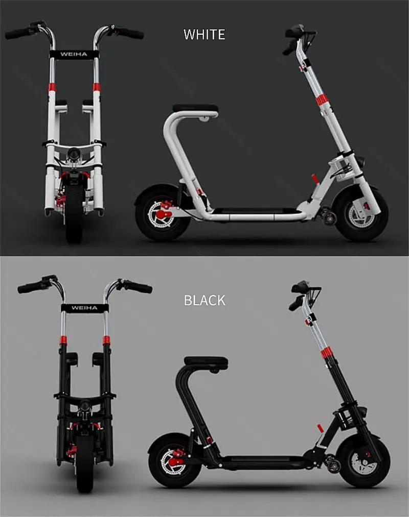 Electric Motorcycle For Adult Electric Bicycles 10 Inch 48V 350W 10.4AH Folding Electric Bike Training WheelsRemovable Battery  (3)