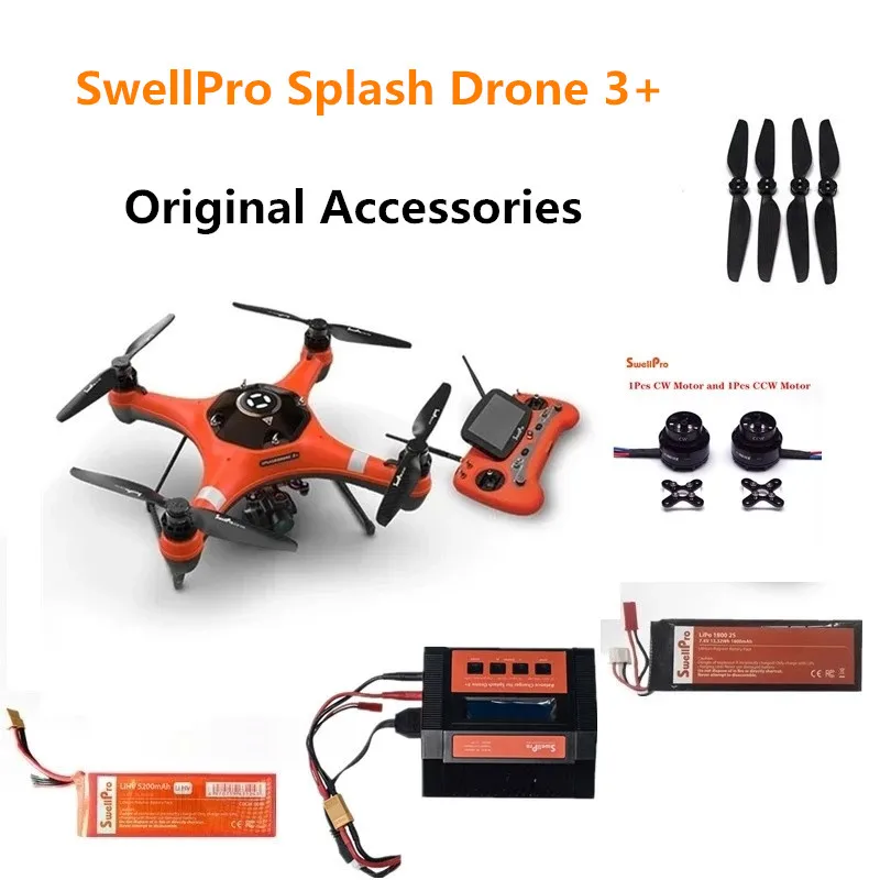 

SwellPro Splash Drone 3+ Battery 14.8V 5200mAh /Propeller Blade /motor/ For SwellPro Splash Drone 3+ Professional Drone