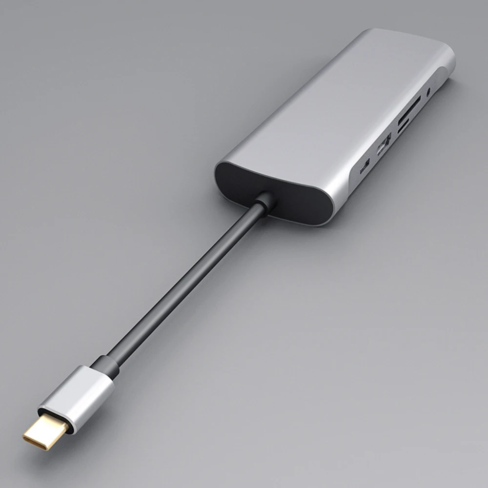 Набор контактов для тестирования 10 в 1 Тип C на HDMI VGA usb-хаб адаптер конвертер устройство для считывания с tf-карт для мобильных телефонов портативных ПК компьютер Тип с разъемами типа C и Hdmi адаптер