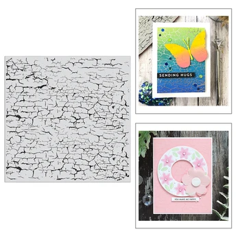 

2020 New Background Crackle Transparent Stamps Set Scrapbooking For DIY Embossing Card Paper Making Craft No Metal Cutting Dies