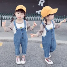 Детские ковбойские подтяжки брюки 2-летнего, из вельвета, для девочек 3-корейски Повседневное 4 брюки 5 брюки и верхняя одежда