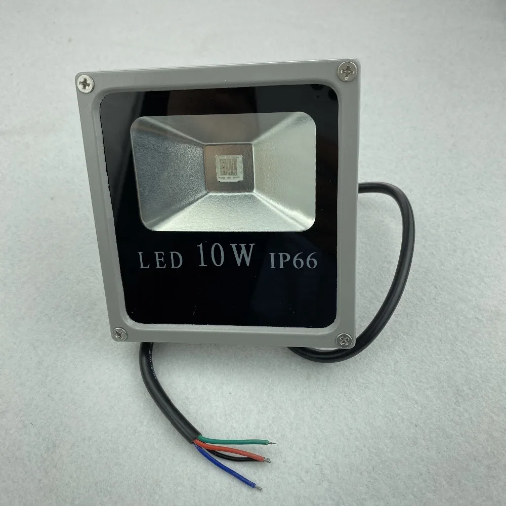 10 Вт RGB Светодиодный прожектор светильник; DC12V вход; с 4 провода драйвер pwm внутри