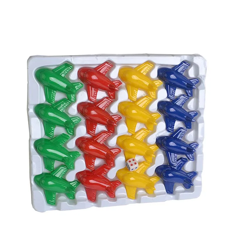 Летающие шахматы Ludo с рисунком самолета, пластмассовые шахматы, настольные игры для детей, семейная активность, кемпинг, дети, входят для детских игр, 1 набор