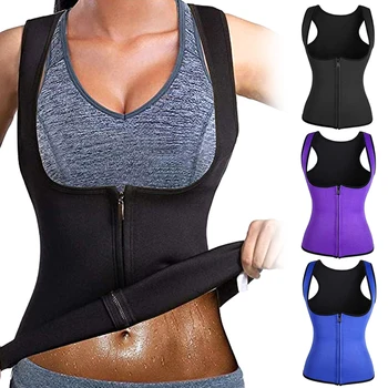 

High Quality Vest Corset Fitness Body Shaper Women Waist Trainer Workout Slimming Tops Women Zip Sports Vest MD88