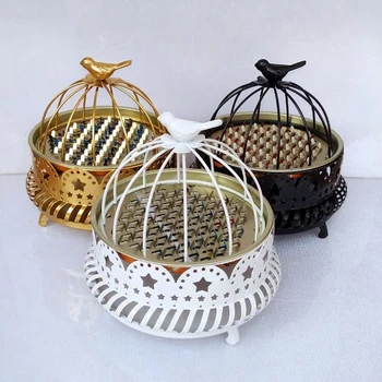 

European style Home Creative Aromatherapy plate Hotel mosquito coil plate Metal mosquito coil box Mini iron incense burner