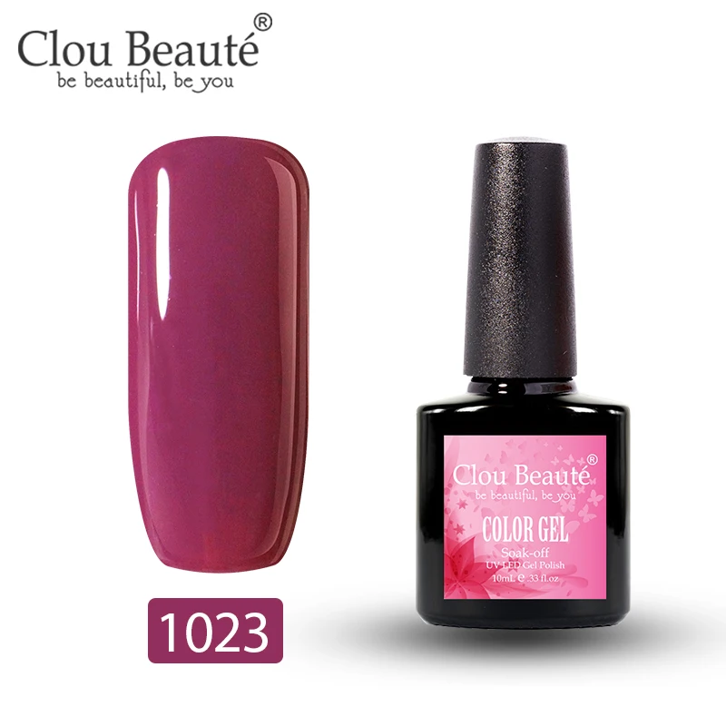 Clou Beaute 179 цветов Гель-лак для ногтей 10 мл УФ маникюр Дизайн полуперманентные Лаки дизайн ногтей гель Украшение Лак - Цвет: 1023