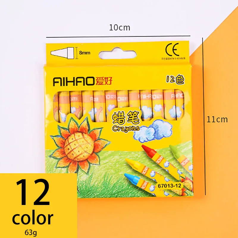 8/12/24 color set child graffiti crayons oil pastels students drawing pen kids art office stationery school supplies gift prizes - Цвет: 12 color