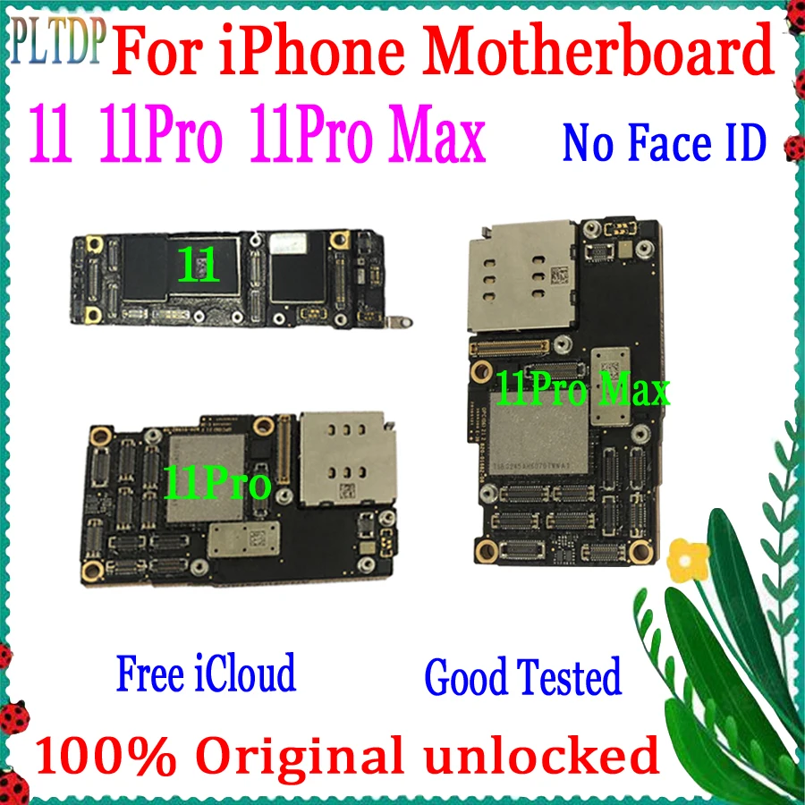 Factory unlocked for iphone 11 11PRO 11 PRO MAX motherboard No Face ID