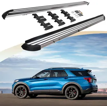 

2Pcs Fits for 2020 2021 Ford- Explorer Door Fixed Side Step Running Board Nerf Bar Protector - Black