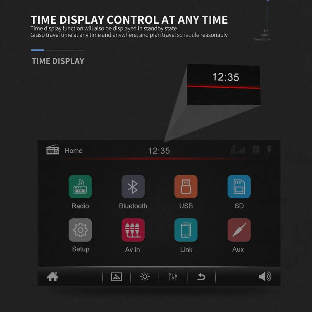 7 дюймов Bluetooth стерео радио плеер с сенсорным экраном 2 Din HD Mp5 плеер поддерживает IOS/Android телефон зеркало соединение