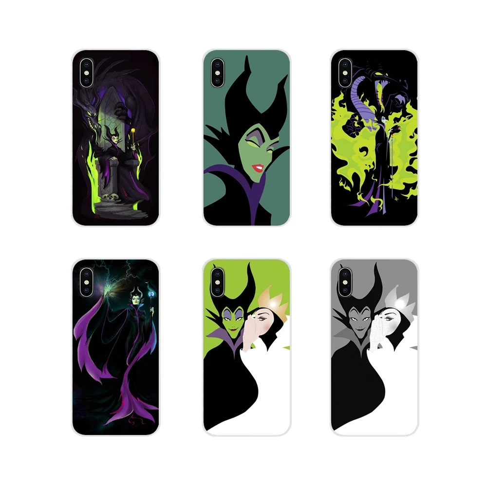 Прозрачный чехол из материала tpu для Xiao mi 4 5 5S 6 A1 A2 5X6X8 9 Lite SE Pro Max x 2 3 2S Grimhilde &amp Maleficent