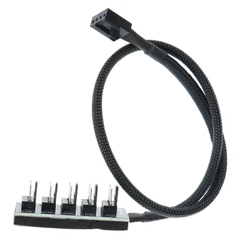 

1 Female To 4 Male 4Pin Socket Fan Hub Splitter Cable PC Cooler Fan Power Cable For 3Pin 4Pin PWM Cooling Fan