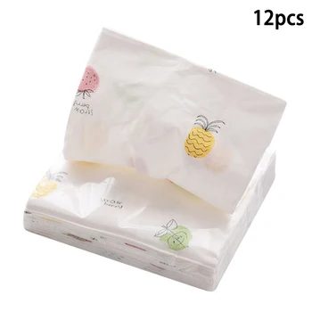 

12 Packs 3-Layer Disposable Facial Paper Tissues Thickened Cartoon Printing Napkins Portable Sanitary Paper new