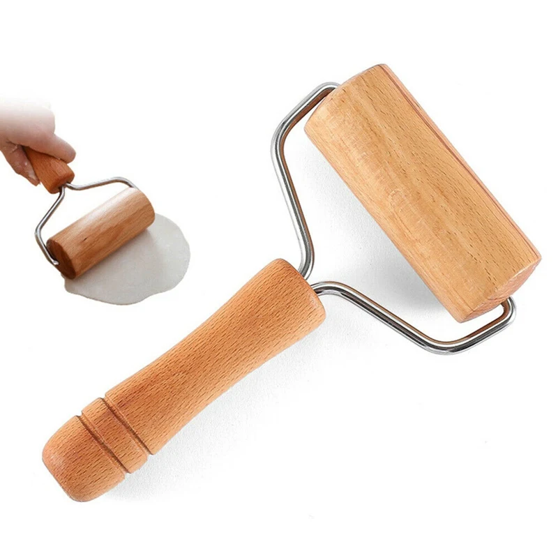 Wooden Rolling Pin Hand Dough Roller For Pastry Fondant Cookie Dough Chapati Pasta Bakery Pizza Kitchen Tool