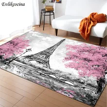 Розовый цветочный башня Alfombras Para La Sala абсорбирующий коврик для ванной открытый яркий коврик Dormitori ковер Tapete Grande