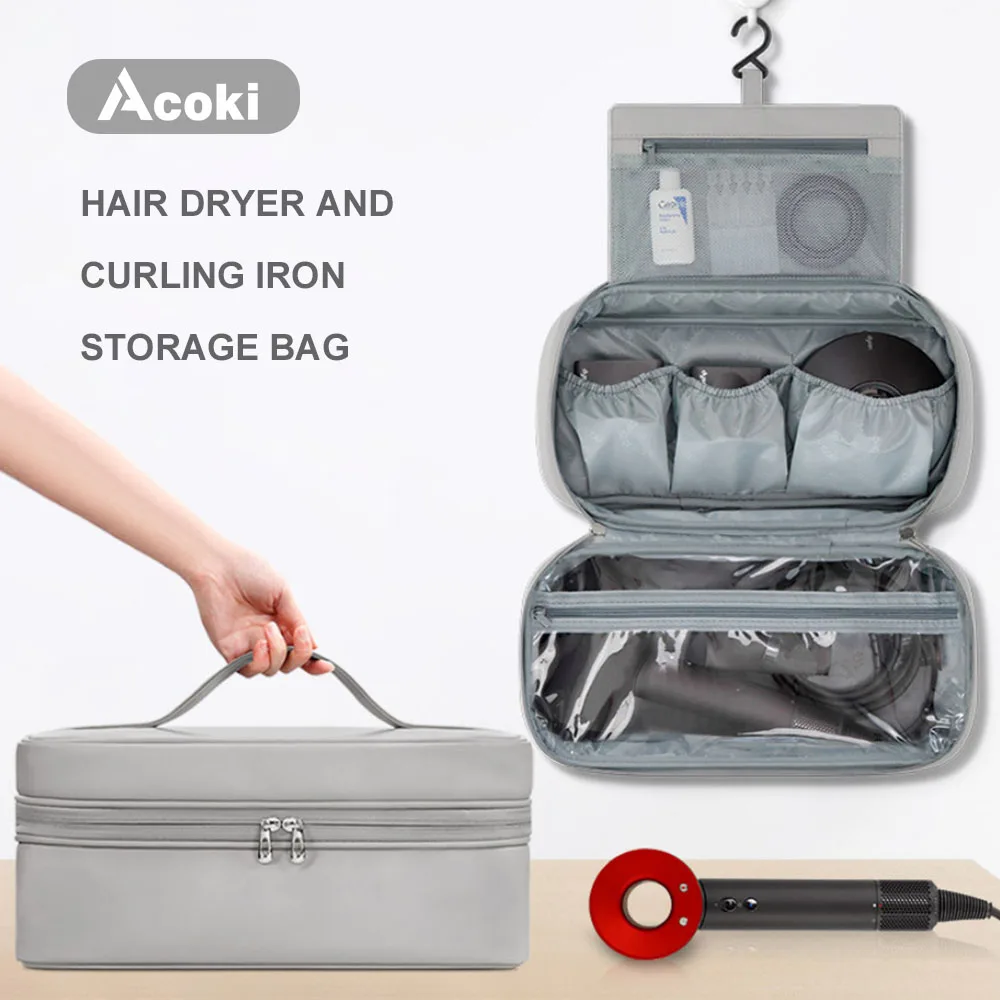 Bolsa de Armazenamento de Couro pu para Dyson Airwrap Supersonic Impermeável Secador Case Capa Case de Viagem Portátil Secador de Cabelo