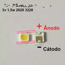 400 шт. для SAMSUNG 2828 светодиодный подсветка TT321A 1,5 Вт-3 Вт с зенером 3 в 3228 2828 холодный белый ЖК-подсветка для ТВ Приложение светодиодный