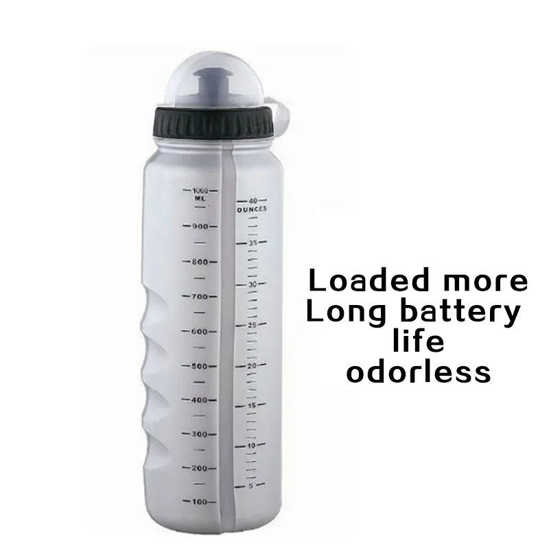Sports bottle 1000ML outdoor riding portable leak-proof plastic cup beverage bottle dust cap nozzle type large capacity